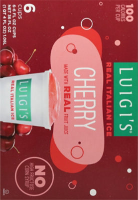 LUIGIS Real Italian Ice Fat Free Cherry - 6-6 Fl. Oz. - Image 5