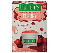 LUIGIS Real Italian Ice Fat Free Cherry - 6-6 Fl. Oz.