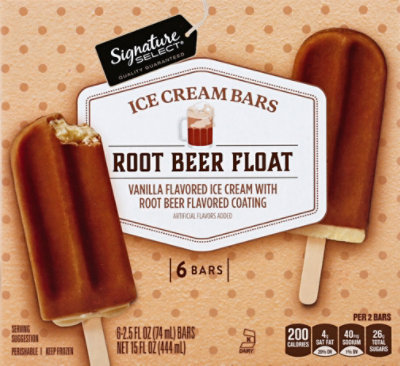 Signature SELECT Ice Cream Bars Root Beer Float Light - 6-2.5 Fl. Oz. - Image 2