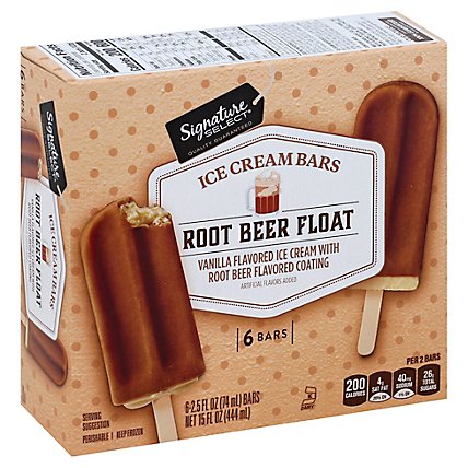 Signature SELECT Ice Cream Bars Root Beer Float Light - 6-2.5 Fl. Oz. - Image 1