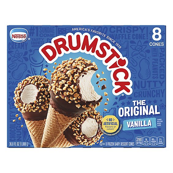 Nestle Drumstick The Original Vanilla Sundae Cones - 8 Count