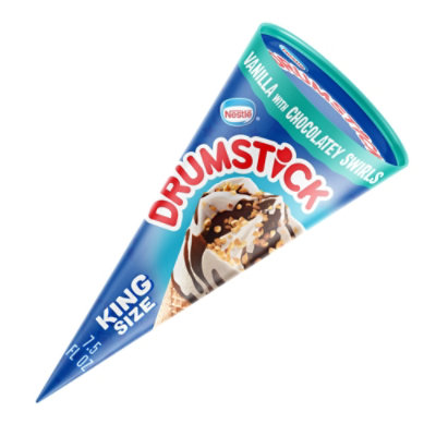 Drumstick Frozen Ice Cream Sundae Cone Vanilla With Chocolately Layers - 7.5 Fl. Oz. - Image 2