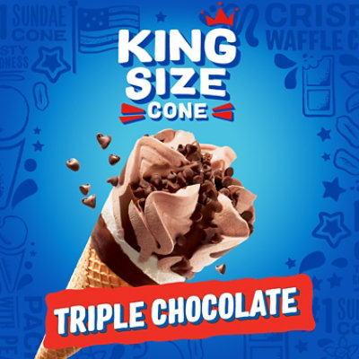 Drumstick Frozen Ice Cream Sundae Cone Triple Chocolate King Size - 7.5 Fl. Oz. - Image 4
