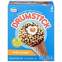 Drumstick Frozen Dairy Dessert Cones Vanilla Caramel 4 Cones - 18.1 Fl. Oz. - Image 3