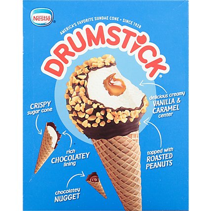 Drumstick Frozen Dairy Dessert Cones Vanilla Caramel 4 Cones - 18.1 Fl. Oz. - Image 6