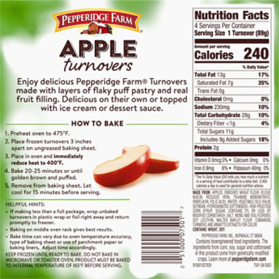 Pepperidge Farm Snowball Apple Turnovers - 12.5 Oz - Image 4