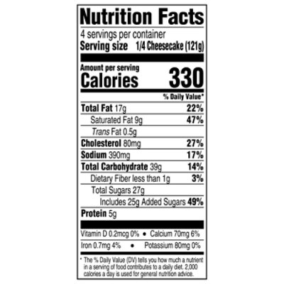 Sara Lee Cheesecake Original Cream Smooth & Creamy Classic - 17 Oz - Image 5