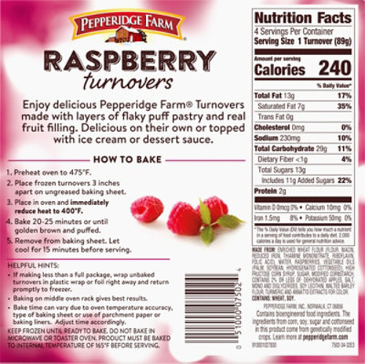 Pepperidge Farm Snowball Raspberry Turnovers - 12.5 Oz - Image 4