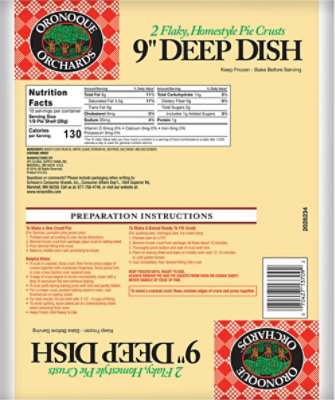 Mrs. Smiths Pie Crusts Flaky Deep Dish 9 Inch Oronoque Orchards - 16 Oz - Image 6