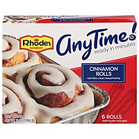 Rhodes Anytime! Cinnamon Rolls With Cream Cheese Frosting 6 Count - 19 Oz - Image 2