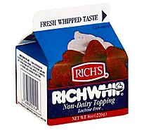 Richs Richwhip Topping Non Dairy Lactose Free - 8 Oz