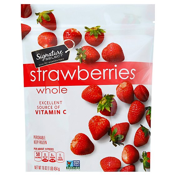 Signature SELECT Frozen Unsweetened Whole Strawberries - 16 Oz