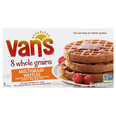 Vans Waffles 8 Whole Grains Multigrain 6 Count - 8 Oz
