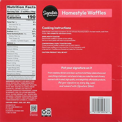Signature SELECT Waffles Homestyle - 29.6 Oz - Image 3