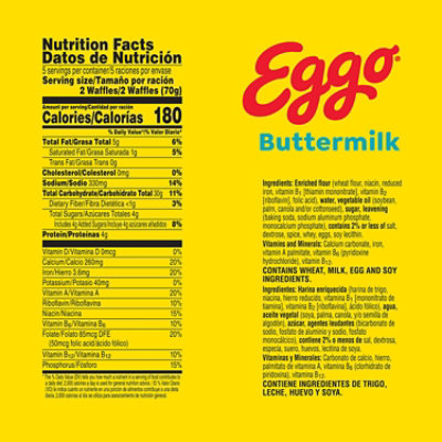 Eggo Frozen Waffles Buttermilk Frozen Breakfast 10 Count - 12.3 Oz - Image 3