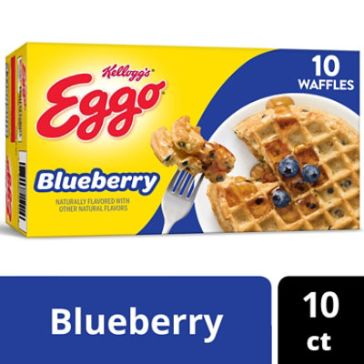 Eggo Frozen Waffles Breakfast Blueberry 10 Count - 12.3 Oz