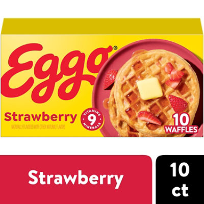 Eggo Frozen Waffles Strawberry Frozen Breakfast 10 Count - 12.3 Oz - Image 1