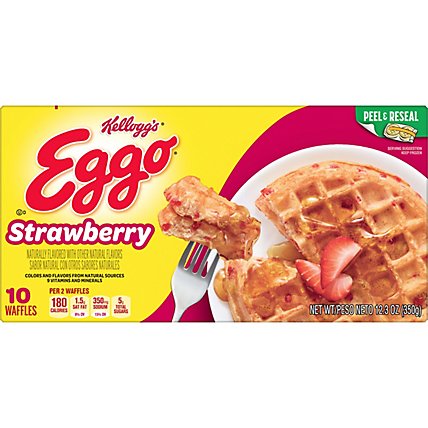 Eggo Strawberry Frozen Breakfast Waffles 10 Count - 12.3 Oz - Image 4