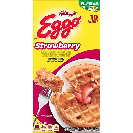 Eggo Strawberry Frozen Breakfast Waffles 10 Count - 12.3 Oz - Image 5