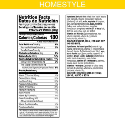 Eggo Frozen Waffles Homestyle Frozen Breakfast - 10 - 12.3 Oz - Image 3