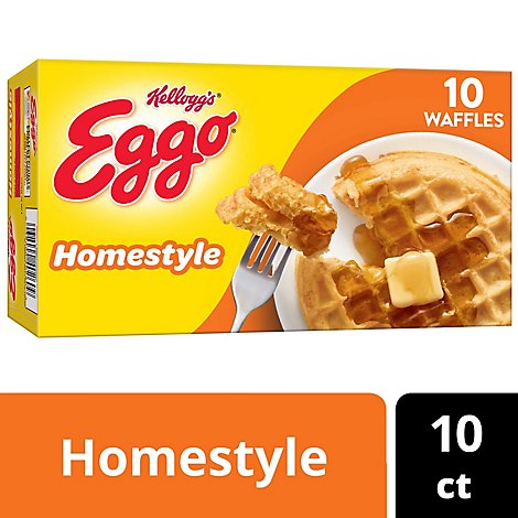 Eggo Frozen Waffles Breakfast Homestyle 10 Count - 12.3 Oz