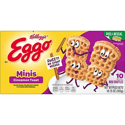 Eggo Cinnamon Toast Mini Frozen Breakfast Waffles - 10.75 Oz - Image 2