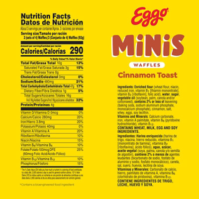 Eggo Cinnamon Toast Mini Frozen Breakfast Waffles - 10.75 Oz - Image 3