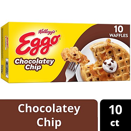 Eggo Chocolatey Chip Frozen Breakfast Waffles 10 Count - 12.3 Oz - Image 2