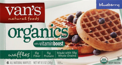 Vans Waffles Organics Blueberry 6 Count - 8.5 Oz - Image 2