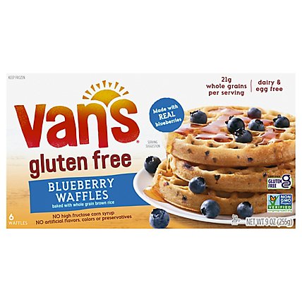 Vans Waffles Gluten Free Blueberry 6 Count - 9 Oz - Image 2