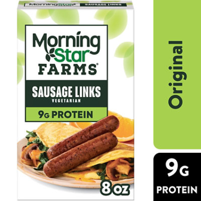 MorningStar Farms Meatless Sausage Links Plant Based Protein Original - 8 Oz - Image 1