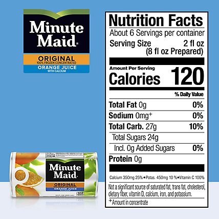 Minute Maid Premium Juice Frozen Concentrated Orange With Added Calcium - 12 Fl. Oz. - Image 4