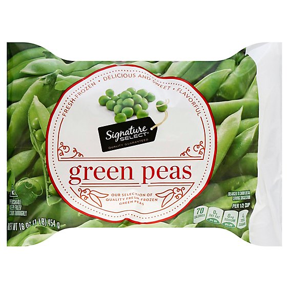 Signature SELECT Peas Green - 16 Oz