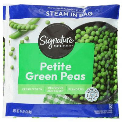 Signature SELECT Peas Green Steam In Bag - 12 Oz
