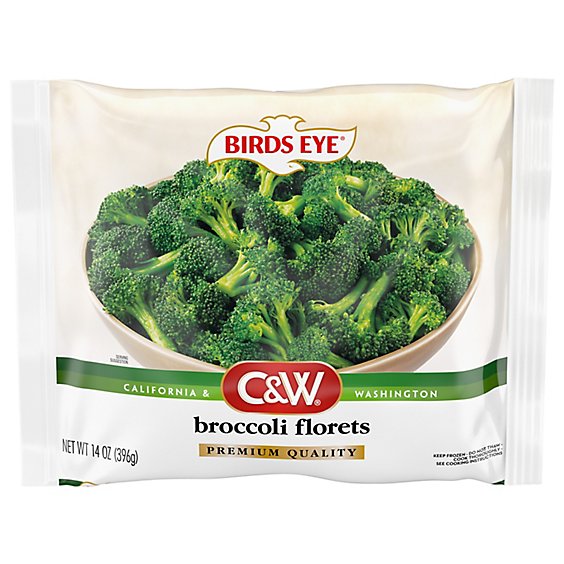 Birds Eye C&W Broccoli Florets Frozen Vegetables - 14 Oz