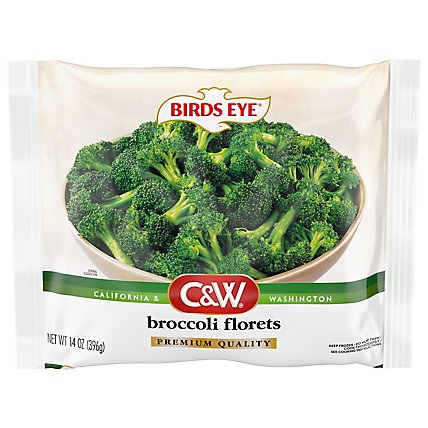 Birds Eye C&W Premium Quality Broccoli Florets - 14 Oz - Image 1