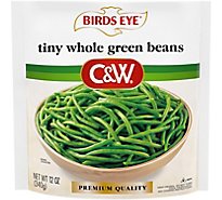 C&W Green Beans Whole Tiny - 12 Oz