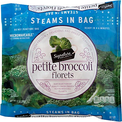 Signature SELECT Broccoli Florets Petite Steam In Bag - 12 Oz