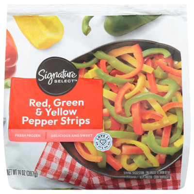 Signature SELECT Pepper Strips Red Green Yellow - 14 Oz