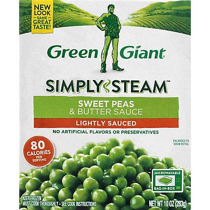 Green Giant Steamers Peas Sweet & Butter Sauce Lightly Sauced - 10 Oz - Image 2