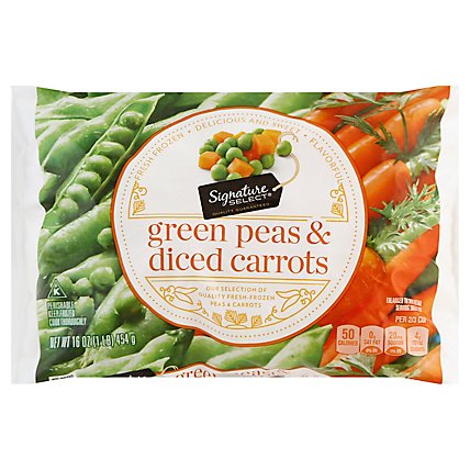 Signature SELECT Peas Green & Diced Carrots - 16 Oz - Image 1
