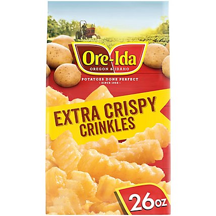 Ore-Ida Extra Crispy Crinkles French Fries Fried Frozen Potatoes Bag - 26 Oz - Image 1