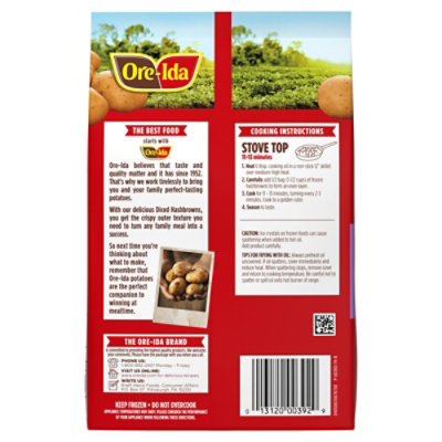 Ore-Ida Diced Hash Brown Frozen Potatoes Bag - 32 Oz - Image 6