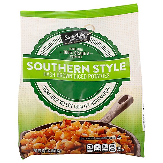Signature SELECT Potatoes Hash Browns Diced Southern Style - 32 Oz