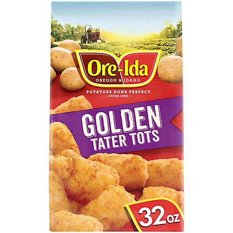Ore-Ida Potatoes Shredded Tater Tots Seasoned Gluten Free - 32 Oz