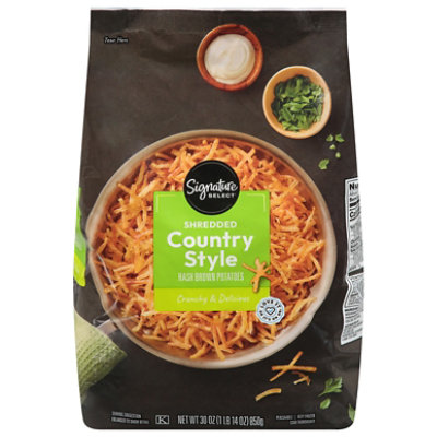 Signature SELECT Potatoes Shredded Hash Browns Country Style - 30 Oz