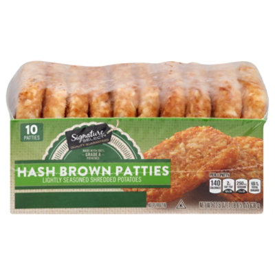 Signature SELECT Hash Brown Patties Lightly Seasoned Shredded 10 Count - 22.5 Oz - Image 4