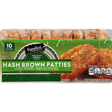 Signature SELECT Hash Browns Patties Shredded Potatoes Lightly Seasoned 10 Count - 22.5 Oz - Image 6