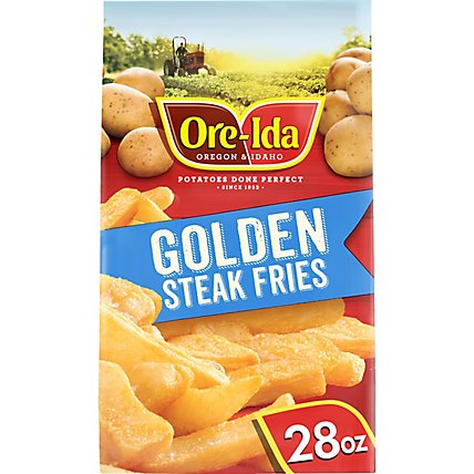 Ore-Ida Golden Thick Cut Steak French Fries Fried Frozen Potatoes Bag - 28 Oz - Image 1