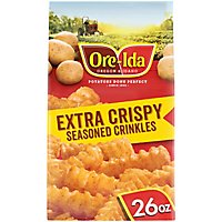 Ore-Ida Extra Crispy Seasoned Crinkles French Fries Fried Frozen Potatoes Bag - 26 Oz - Image 1